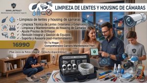 Limpieza de lentes y housing de cámaras