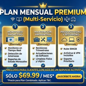 Plan mensual Premium (multi-servicio)